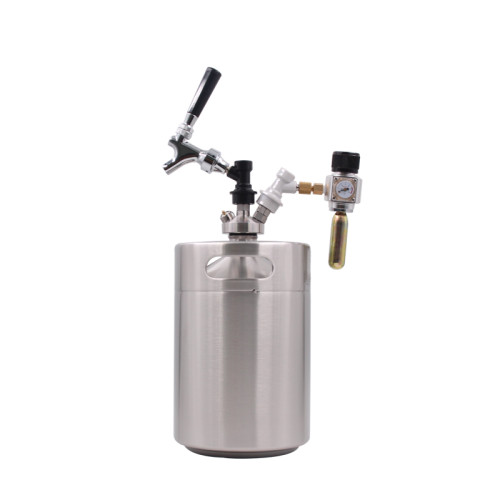 High quality stainless steel mini keg 5 L with beer dispenser tappping systems