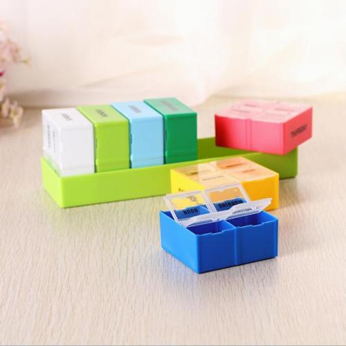 Wholesale Stock Small Order Colorful Portable Plastic Pill Cases