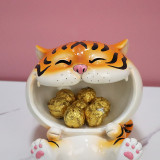 Custom Figurines Epoxy Resin Molds Toy Animal Tiger Snack Placement  Garden Decoration Home Decor Furniture