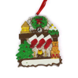 custom shape  Hanging mini resin personalized baby Christmas tree Ornaments