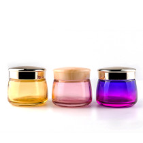 China Factory Cosmetic Glass Jars with Child Proof Cap Empty Cream Jar 100g Customized Style