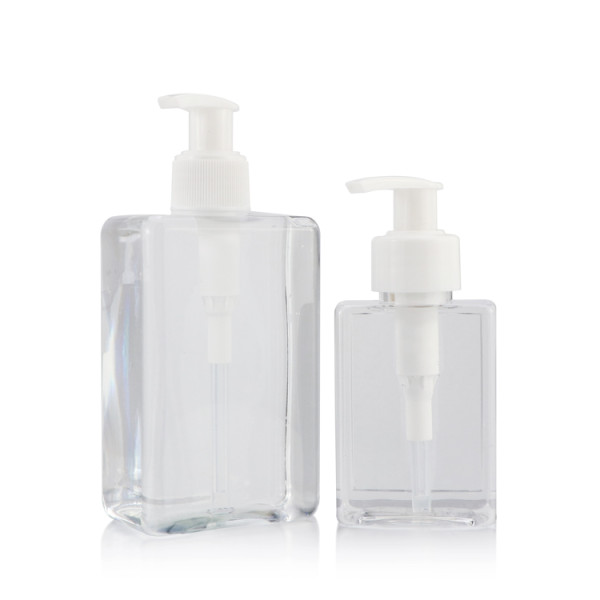 Custom 50 100 150 200 250 500 300 500 750 ML square skin care empty alcohol hand wash bottles pump plastic pet spray bottles