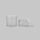 Eco-friendly 1 2 3 4 oz clear transparent wide mouth pet cosmetic cream jar 80ml plastic dry herbs weed jar with plastic lid