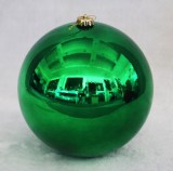 2022 Amazon hot sale yiwu shuangyuan 30cm big Hot sale Large plastic Christmas Ball shiny red color for holiday decoration
