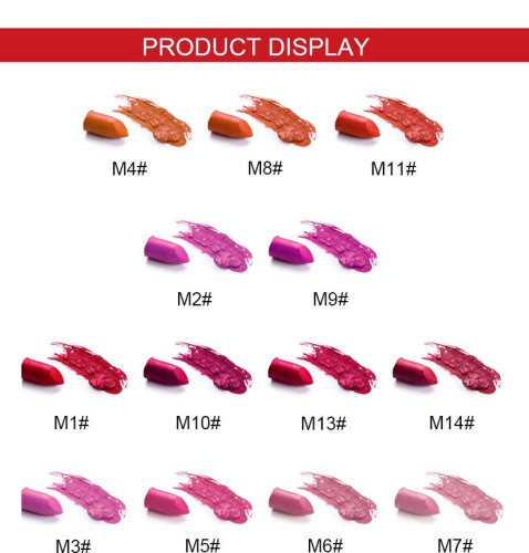 Lip Makeup Make your own lipsticks logo customize brand Matte Red lipstick vendor