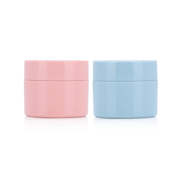 15g 30ml 1/2 1 oz double wall empty pink blue matte cylinder containers pp plastic packaging hair cream jar for body scrub