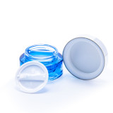 Hot sale 20 g 85 gram empty cosmetic round containers chambers skincare double lid glass jars for cream
