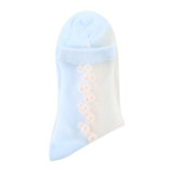 Women summer flowers jacquard glass silk stockings breathable ankle socks ultra-thin crystal socks  wholesale factory
