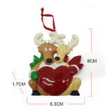 custom resin christmas elk gifts ornament