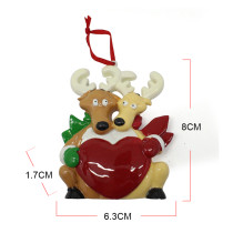 custom resin christmas elk gifts ornament