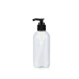 Wholesale 30 50 80 100 200 250 300 500 ml transparent lotion soap gel packaging flat round plastic pump shampoo bottle