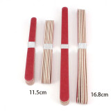 Professional Custom Printing Double Side Disposable wood Nail File 100/180 Grit Sandpaper Nail File