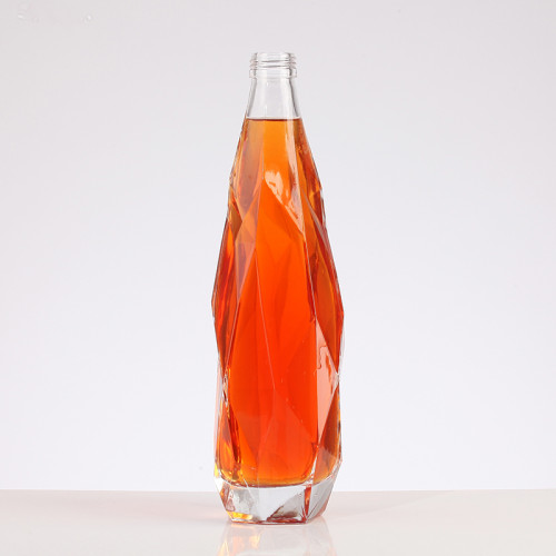 350ml 375ml 500ml unique shape design transparent fruit juice beverage water bottle