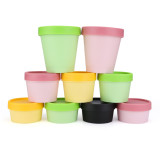 50 100 200 g  empty round matte black body cream container pink facial cream pot for creams with screw cap