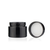5 10 15 30 50 60 100 200 g 1 2 fl oz empty round cosmetic cream violet containers black glass jar with screw cap