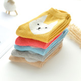 Custom wholesale wool cartoon cute crew socks women japanese ankle socks manufacturers girls socks  factory