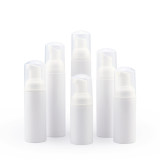 Wholesale 30ml 50ml 60ml 100ml PET white transparent packaging soap foam pump bottles with foamer pump and cap