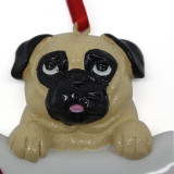 custom resin christmas  gifts the dog a bone ornament