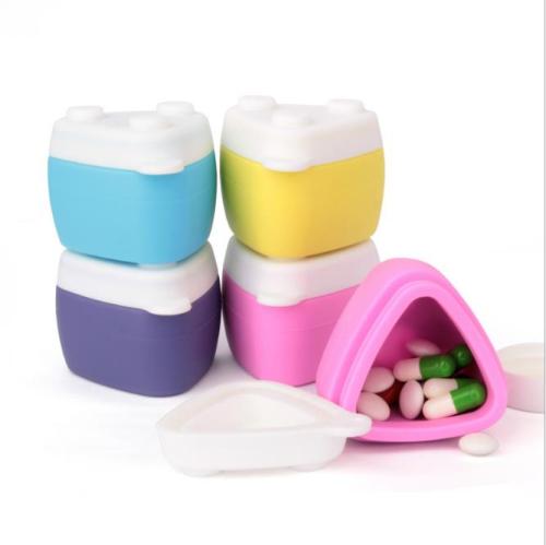 Wholesale Stock Food Grade Silicone Portable Storage Box Household Folding Capsule Medicine Pill Cases