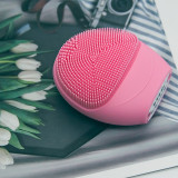 Mini Electric Facial Cleansing Massage Brush Silicone Sonic Face Deep Cleanser Waterproof Skin Tools