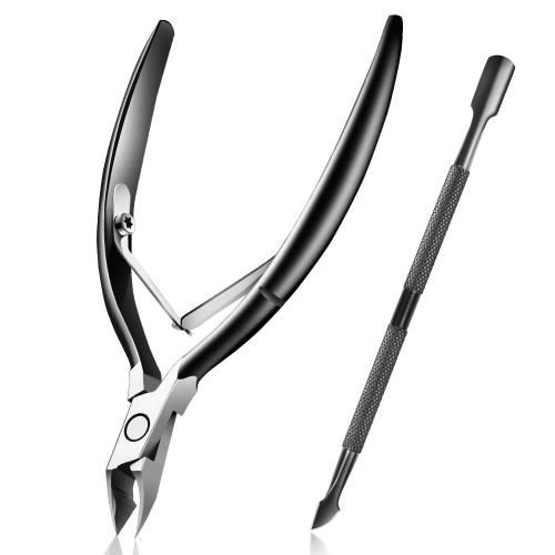 Durable Pedicure Manicure Tools Black Cuticle Nippers Pushers