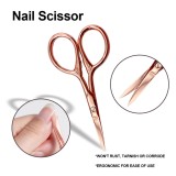 Private logo rose gold cuticle nail scissors for nails manicure