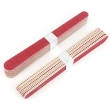 Professional Custom Printing Double Side Disposable wood Nail File 100/180 Grit Sandpaper Nail File