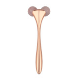 Beauty Metal Uplift V Face Rose Quartz 3d Face Massage Roller