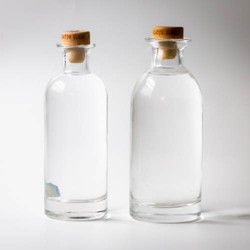 custom 750ml design round glass rum bottle for spirits