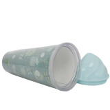 sustainable 750ml/26oz double wall plastic water tumbler diamond cover PS insulated plastic bottle mugs with lid
