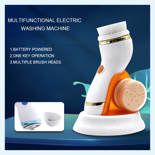 High Quality Wholesale Electric Cleansing Device 4 in1 Facial Cleaning Brush with 4 Brush Heads