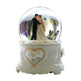 100MM rotary music bell wedding series snow ball