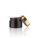 5 10 15 20 25 30 50 100 g empty wide mouth face cream container amber glass cosmetic jar with metal cap