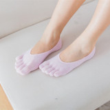 Women cotton ankle socks open toe five finger socks summer breathable invisible socks wholesale factory