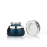 Elegent glass matte blue 50g hydroquinone cream jar 30ml 40ml 100ml 4ozl cosmetic packaging lotion bottle for personal care