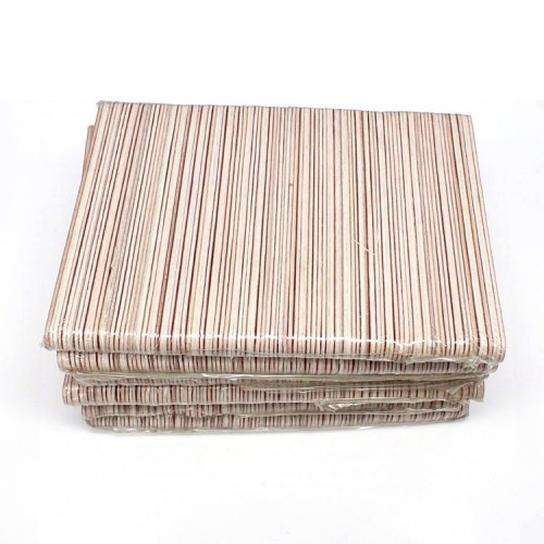 Professional Custom Printing Double Side Disposable wood Nail File 100/180 Grit Sandpaper Nail File