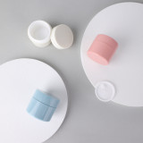 15g 30ml 1/2 1 oz double wall empty pink blue matte cylinder containers pp plastic packaging hair cream jar for body scrub