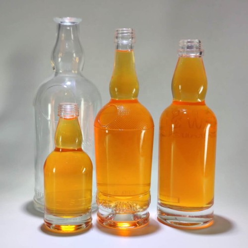 China factory 100ml 200ml 375ml whisky bottle with screw cap