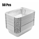1100Ml Take Away Rectangle Aluminum Foil Container Disposable Foil Food Container With Cover