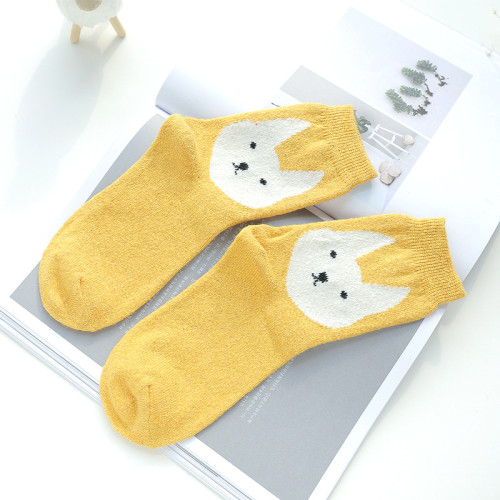 Custom wholesale wool cartoon cute crew socks women japanese ankle socks manufacturers girls socks  factory