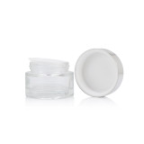 Vintage 1ounce 30ml 50 g empty round shape container face frosted lotion cream jars with silver caps
