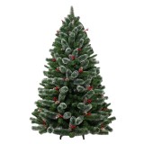 180CM Green Pine needle&PVC Xmas tree with snowand berry