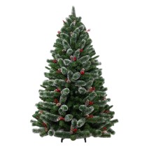 180CM Green Pine needle&PVC Xmas tree with snowand berry