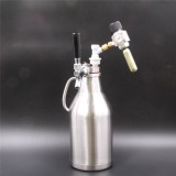 Empty new stainless steel pressurized growler beer 64 oz