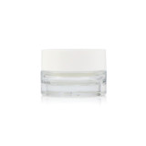 Custom thickness bottom  transparent blue glass cosmetic 50 ml 15 ml glass jar with metal lid for skin care