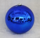2022 Amazon hot sale yiwu shuangyuan 30cm big Hot sale Large plastic Christmas Ball shiny red color for holiday decoration