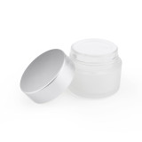 Wholesale painting matte clear glass jar 15ml 20ml 30ml 50ml 100ml face cream glass cosmetic cream jar with lid