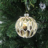 Whole Sale Christmas Tree Hanging  Glass Material Ornament with Hand Painted
