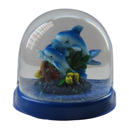 Custom resin/plastic dolphines figurine marine decoration water ball