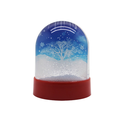 custom cheap snow ball plastic christmas snow globe